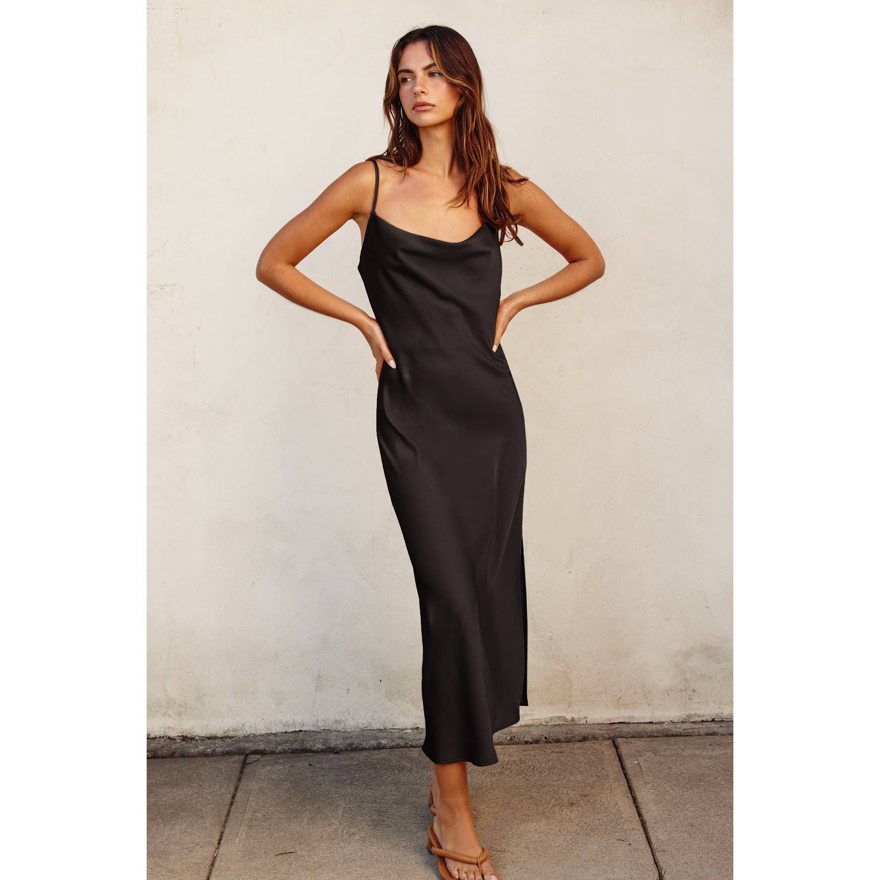 Sari Cowl Neck Slip Dress FINAL SALE
