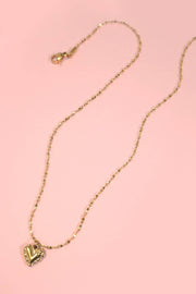 Textured Heart Necklace