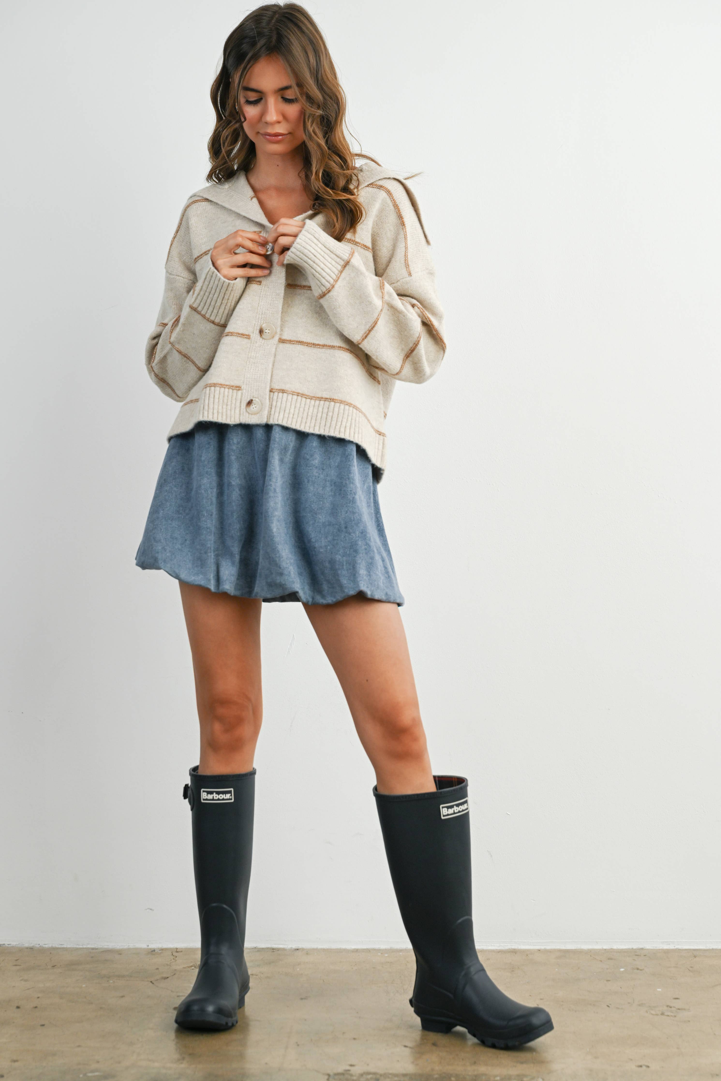 Rae Button Front Collared Sweater FINAL SALE