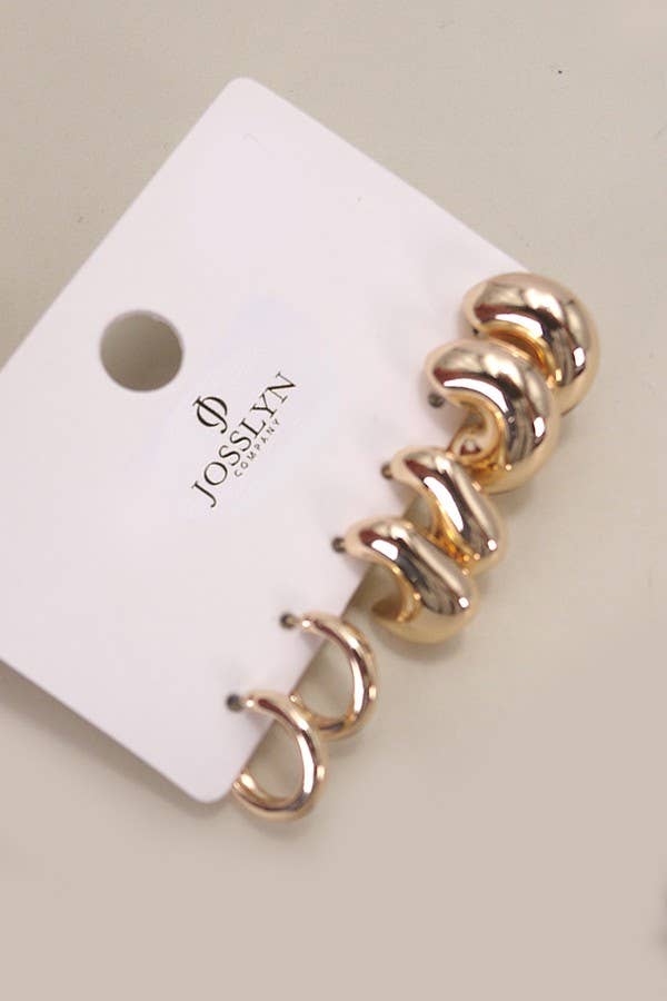 Bubble Hoop Huggie Earrings