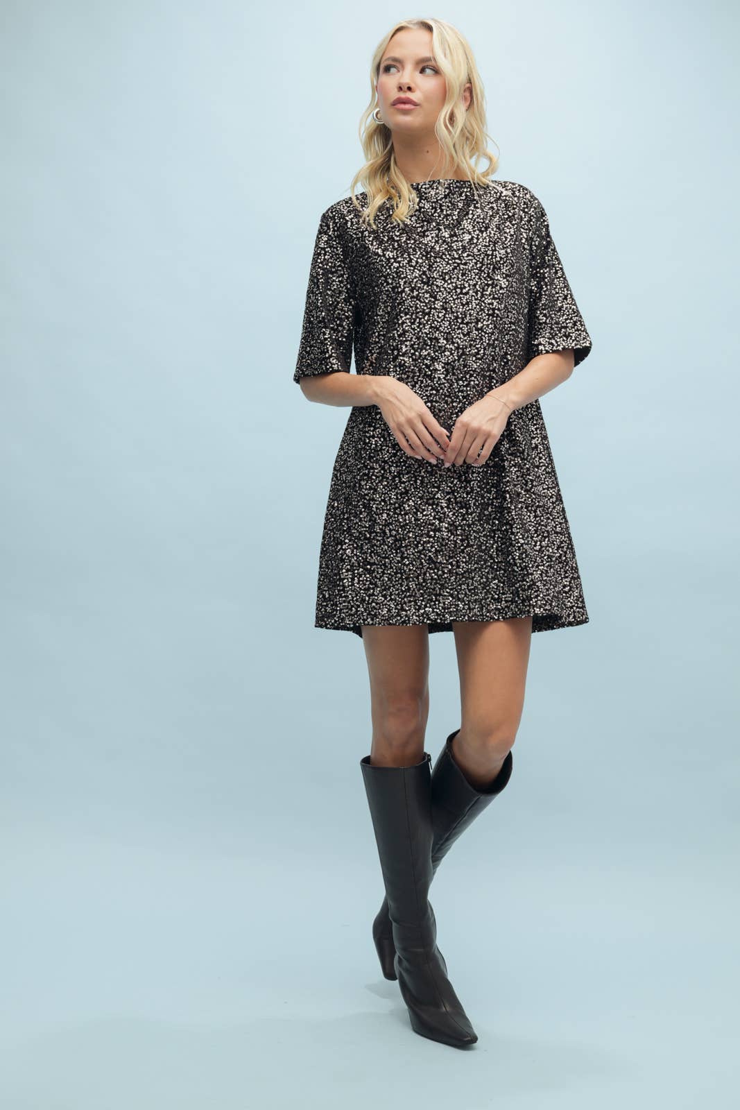 Layla Sequin Open Back Dress FINAL SALE