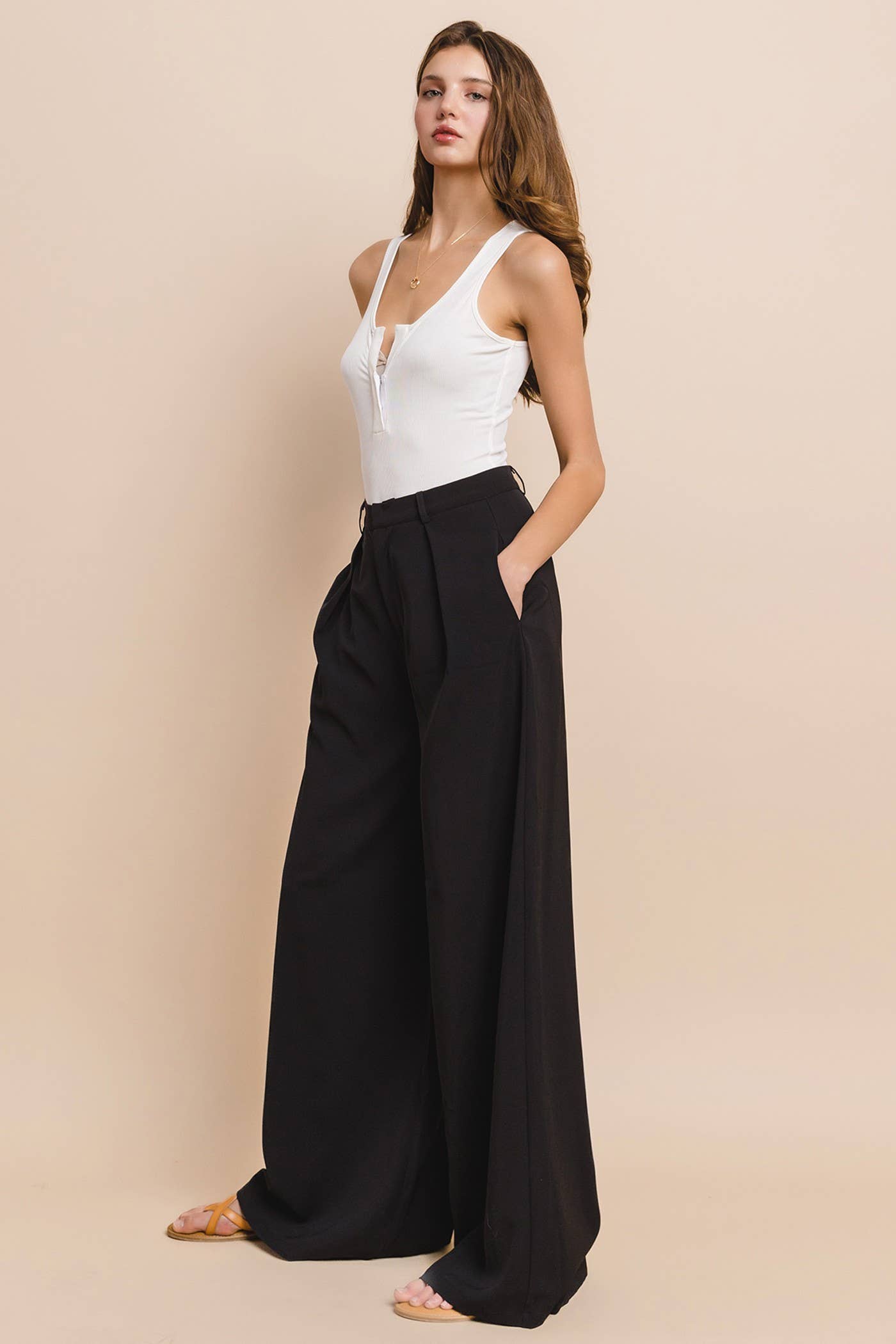 Justin Wide Leg Trouser