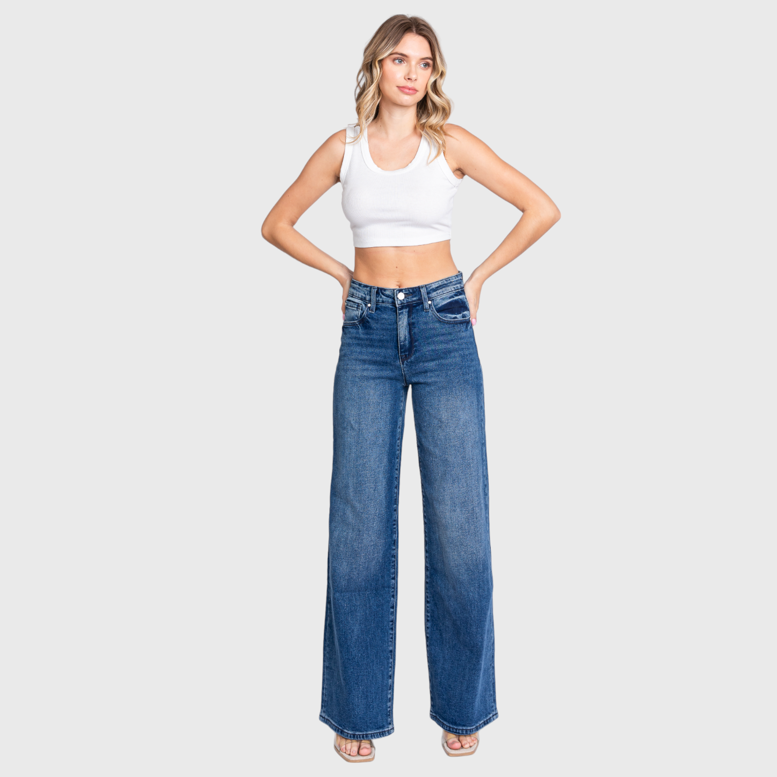 Sabrina High Rise Wide Leg Denim