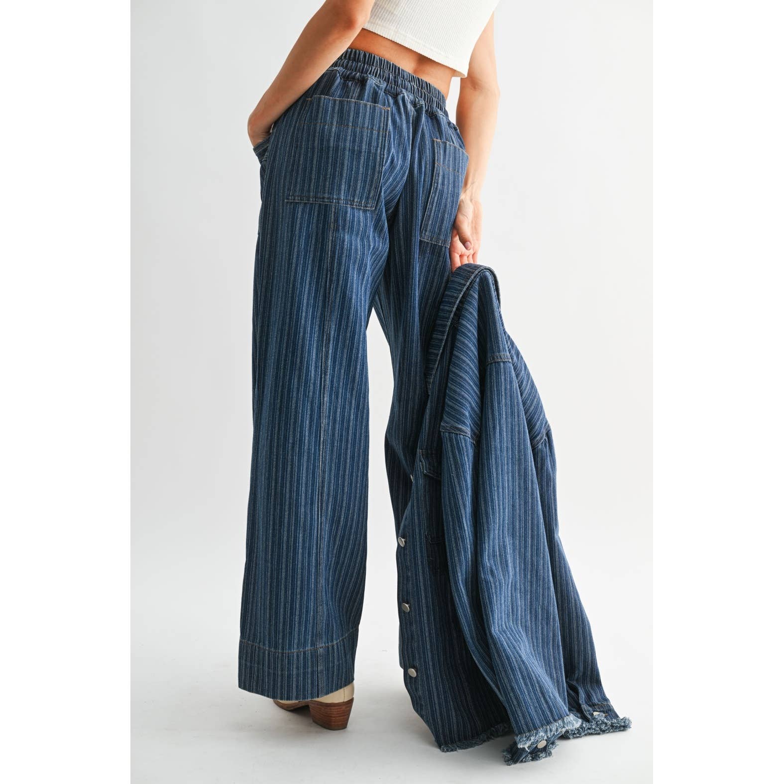 Ella Striped Denim Pants