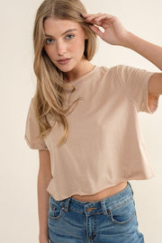 Macy Cropped Tee | 4 Colors