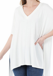 Ryan Luxe Side Slit Tee